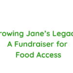 A graphic with an apple tree and a photo of Jane Lang, the market founder